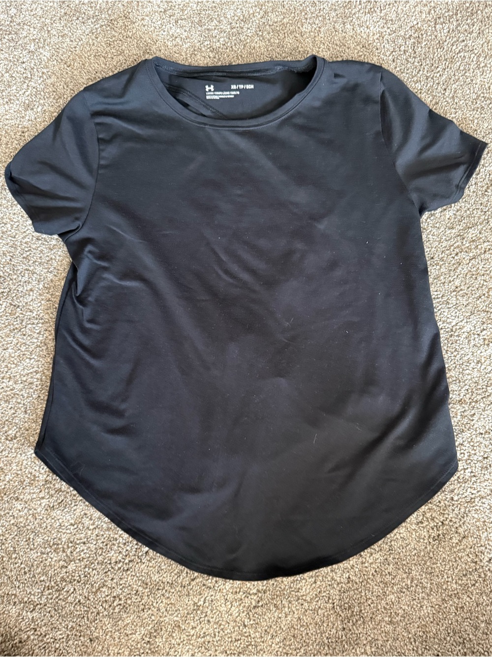 Under Armour Women's Black open back Short Sleeve Performance Tee- size xs